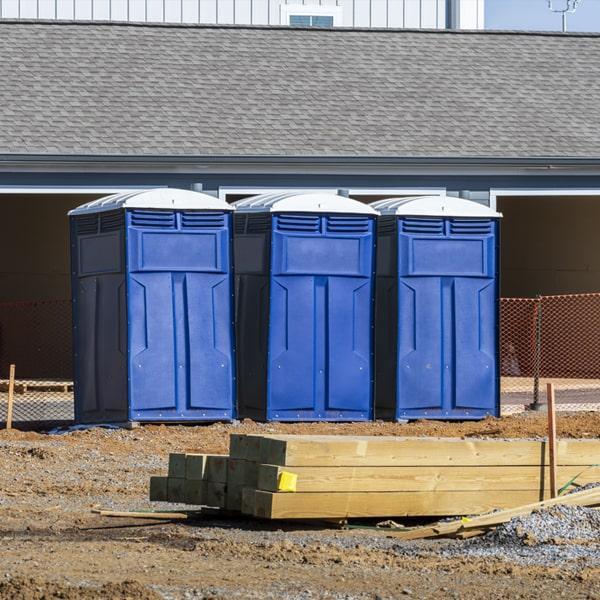 Heavy-duty construction site porta potty in Anna, Texas